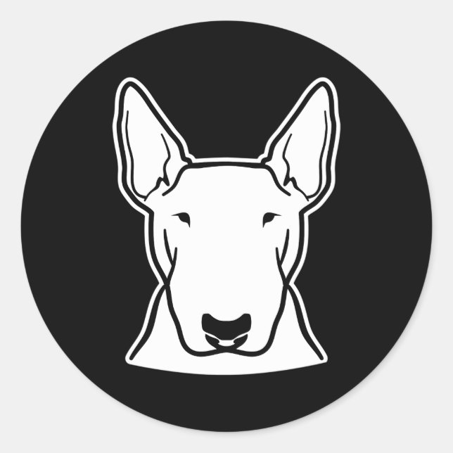 Adesivo Redondo Bull Terrier (Frente)
