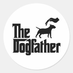 Adesivo Redondo Bull terrier diminuto