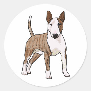 Adesivo Redondo Bull Terrier inglês