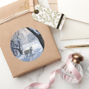 Adesivo Redondo Bull Terrier Que Neve Natal