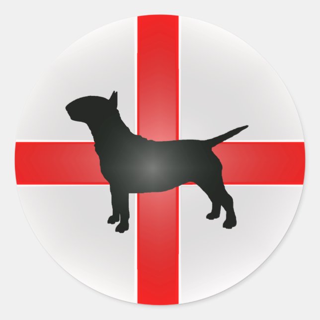 Adesivo Redondo Bull Terrier Sticker (Frente)