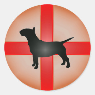 Adesivo Redondo Bull Terrier Sticker