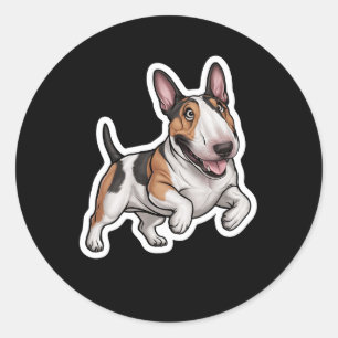 Adesivo Redondo Bull Terrier Sticker