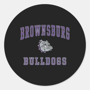 Adesivo Redondo Bulldog de Segundo grau Brownsburg C1