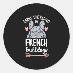Adesivo Redondo Bulldog Design para um proprietário francês