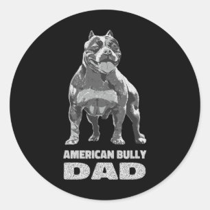 Adesivo Redondo Bulldog Dog Lover American Bully Pai