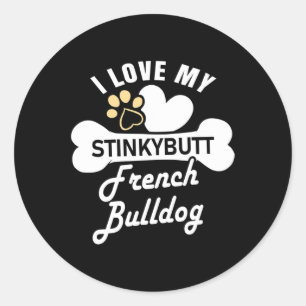 Adesivo Redondo - Bulldog Francês