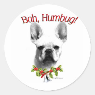 Adesivo Redondo Bulldog Francês Bah Humbug - Sticker