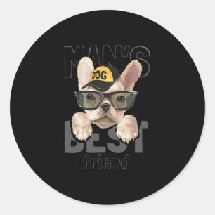 Adesivo Redondo Bulldog Francês Mais Amigo