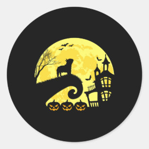 Adesivo Redondo Bulldog francês Moonshine Frenchie Mãe Pai francês