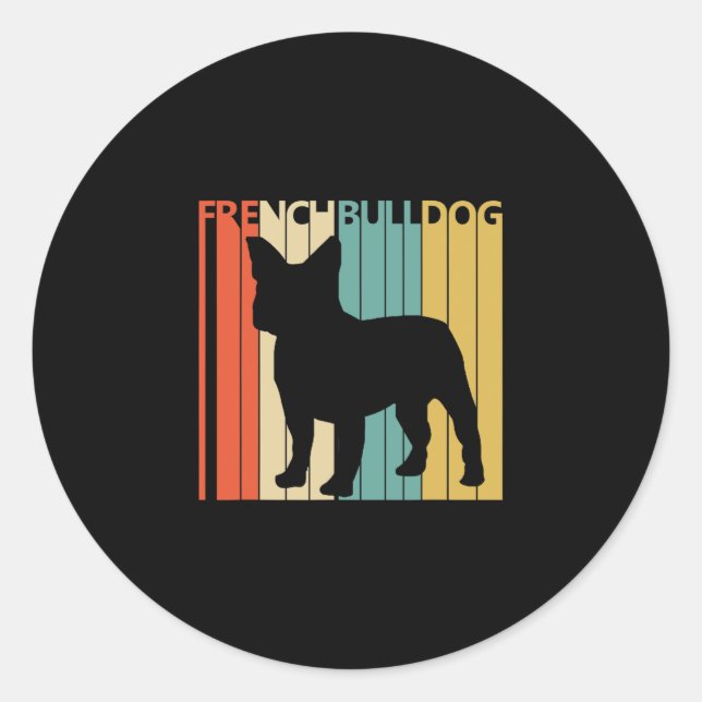 Adesivo Redondo Bulldog Frenchie (Frente)