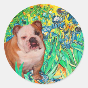 Adesivo Redondo Bulldog Inglês 1 - Íris