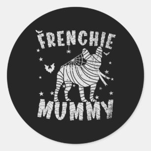 Adesivo Redondo Bulldog Mummy - Halloween