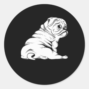 Adesivo Redondo Bulldog - Puppy Owner Cog Lover Animal