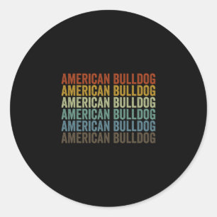 Adesivo Redondo Bulldog Retro