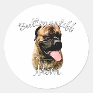 Adesivo Redondo Bullmastiff Mãe 2