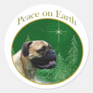Adesivo Redondo Bullmastiff Peace