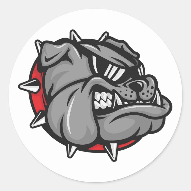 Adesivo Redondo Bulls Mascot Stickers (Frente)