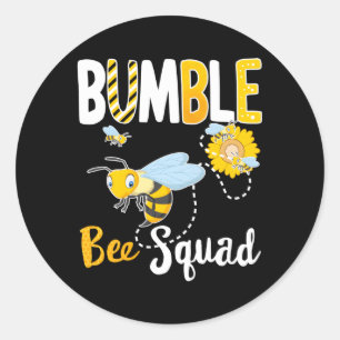 Adesivo Redondo Bumble Bee Squad Team Beekeeper Obrigado