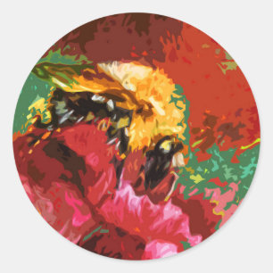Adesivo Redondo Bumble Bee Sticker