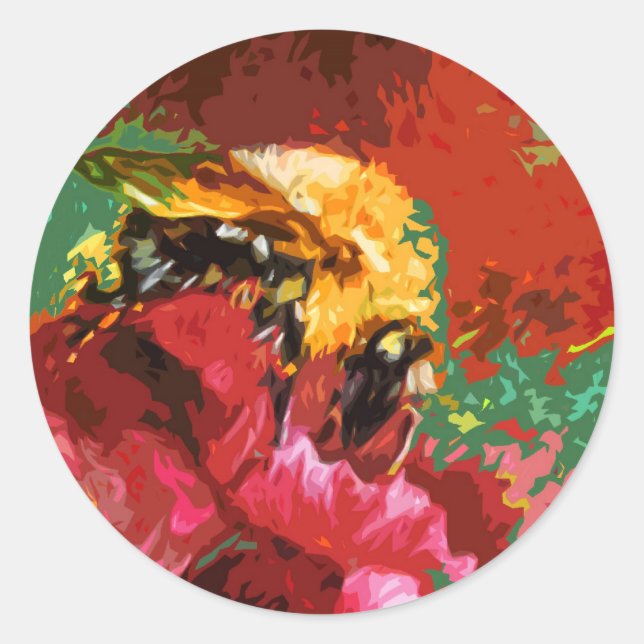 Adesivo Redondo Bumble Bee Sticker (Frente)