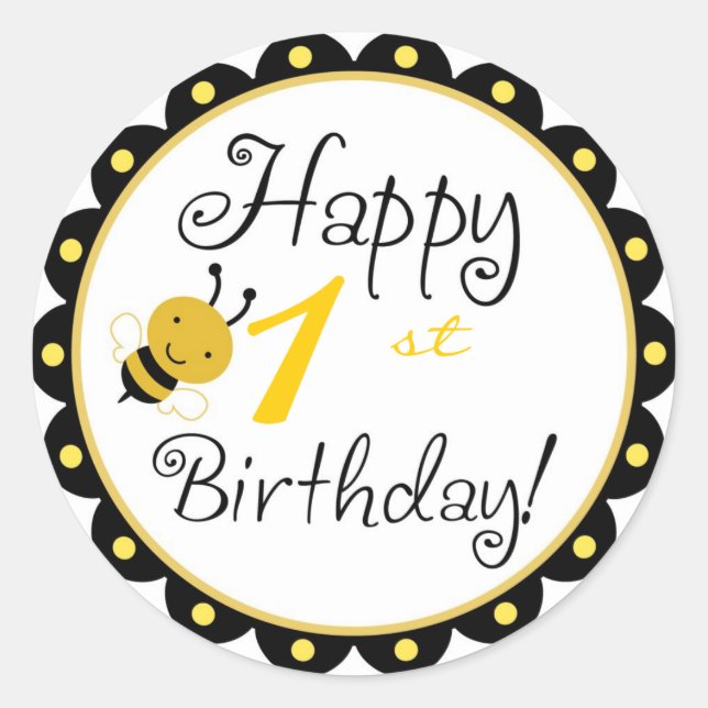 Adesivo Redondo Bumble Bee Sticker HBR1 (Frente)