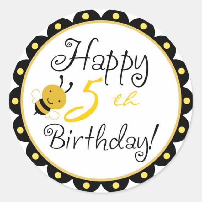 Adesivo Redondo Bumble Bee Sticker HBR5 (Frente)