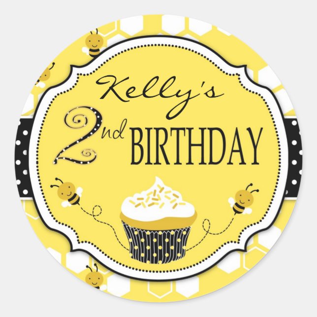 Adesivo Redondo Bumble Bee Sticker R2 (Frente)