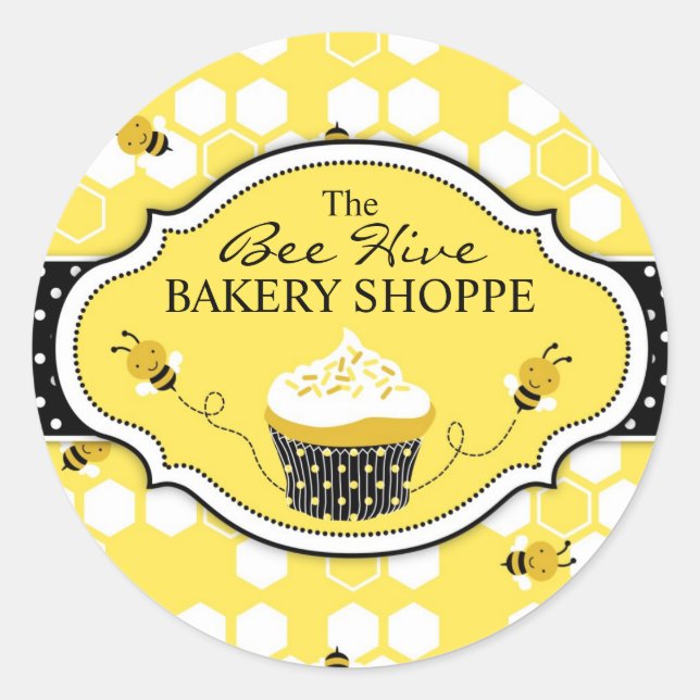 Adesivo Redondo Bumble Bee Sticker RBIZ (Frente)