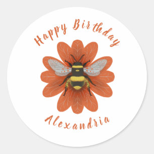 Adesivo Redondo Bumblebee Birthday