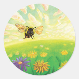 Adesivo Redondo Bumblebee no Horizonte 