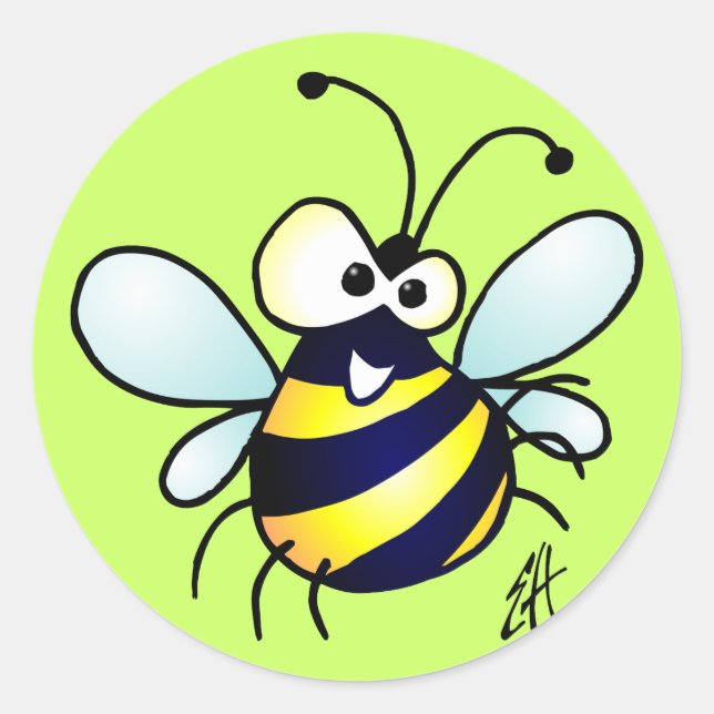 Adesivo Redondo Bumbling Bee (Frente)