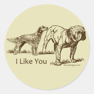 Adesivo Redondo Bumbum de Cachorros