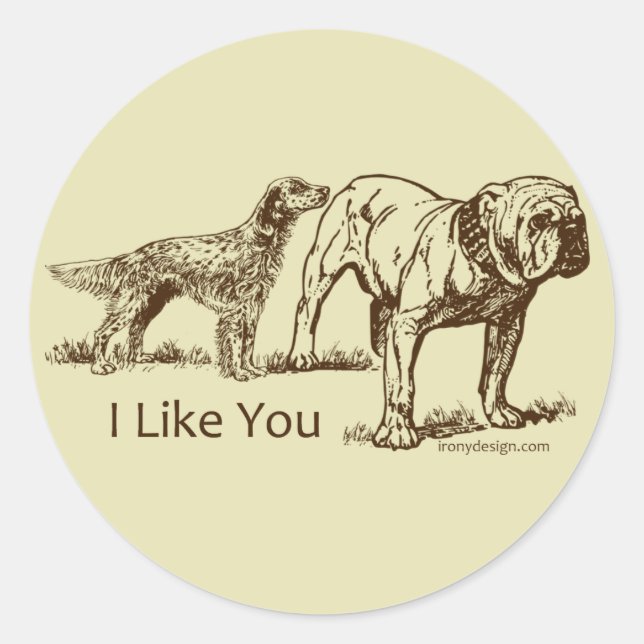 Adesivo Redondo Bumbum de Cachorros (Frente)