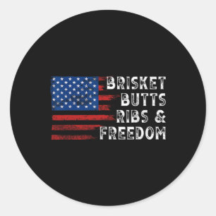 Adesivo Redondo Bumbuns De Bolsa E Carne De Cozinhar De Fragmento