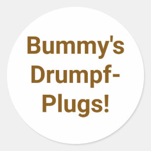 Adesivo Redondo Bummy's Drumpf-Plugs Hankamer Artjunkhaus História