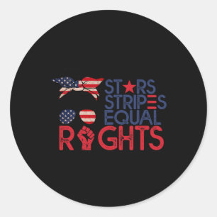 Adesivo Redondo Bun American Flag Pro Choice Star Stripes Igual Ri