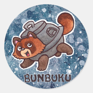 Adesivo Redondo Bunbuku Sticker