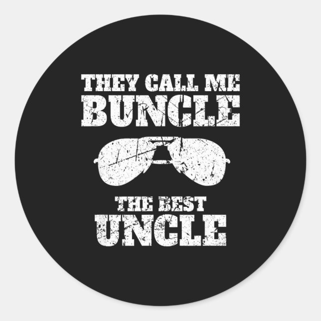 Adesivo Redondo Buncle - They Call Me Buncle - The Uncle Funny  (Frente)