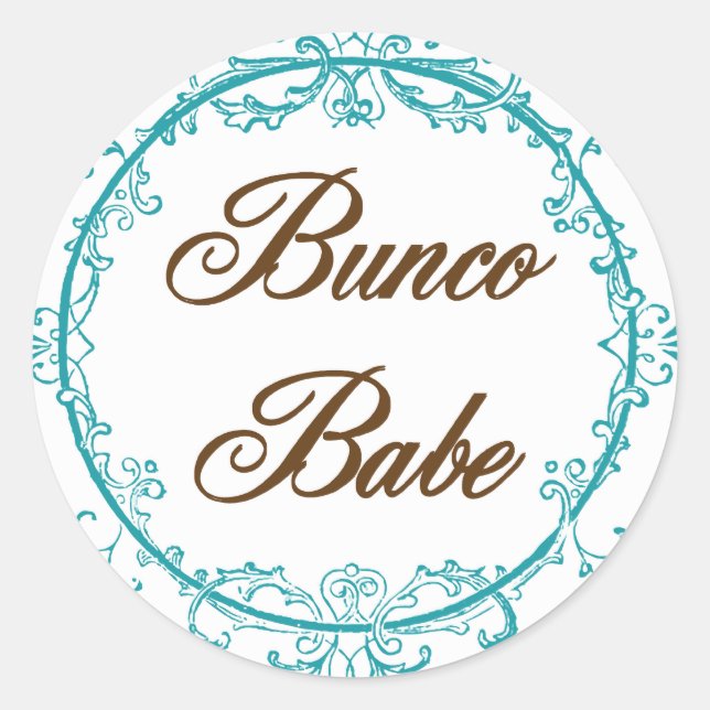 Adesivo Redondo Bunco Babe Stickers (Frente)