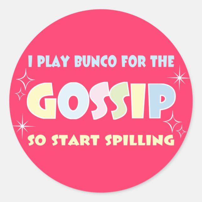 Adesivo Redondo Bunco Gossip (Frente)