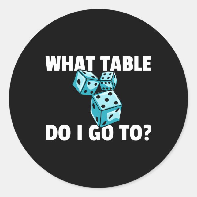 Adesivo Redondo Bunco Para Jogadores Bunco (Frente)