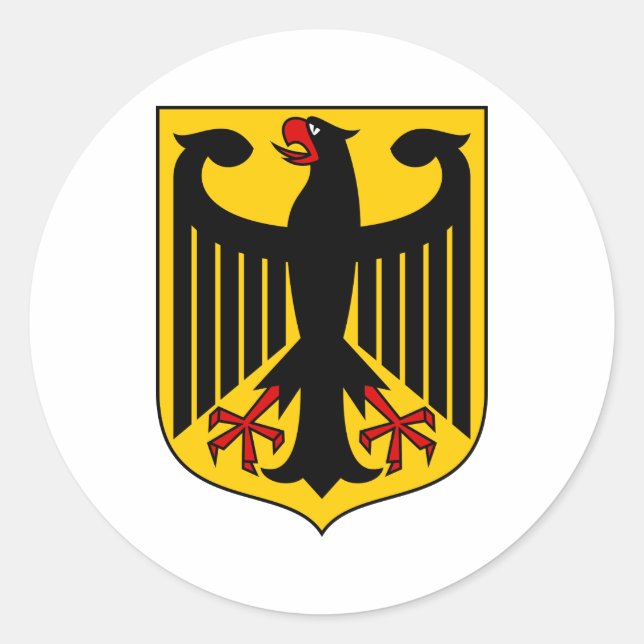 Adesivo Redondo Bundesadler - Bundeswappen Alemanhas - Alemanha (Frente)