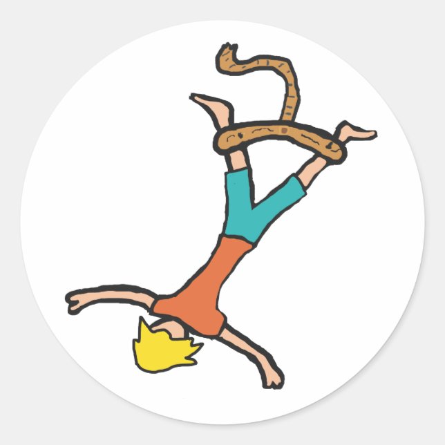 Adesivo Redondo Bungee Jumping (Frente)