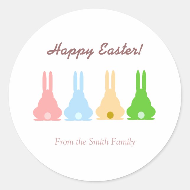 Adesivo Redondo Bunnies (Frente)