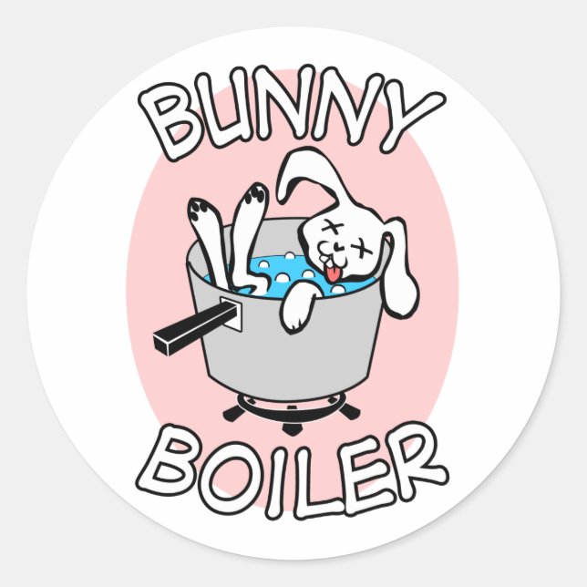 Adesivo Redondo Bunny Boiler Sticker (Frente)