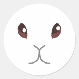 Adesivo Redondo Bunny Branco