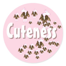 Bunny Cuteness Overload  Classic Round Sticker