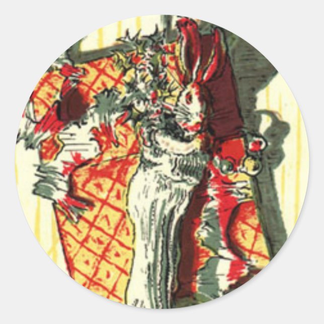 Adesivo Redondo Bunny Natal (Frente)