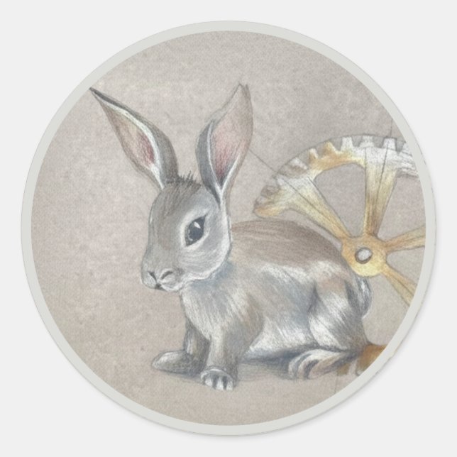 Adesivo Redondo Bunny Stickers (Frente)